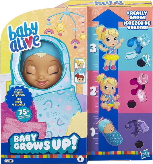 Baby Alive Baby Grows Up (Happy) - Happy Hope or Merry Meadow, Growing and Talking Baby Doll