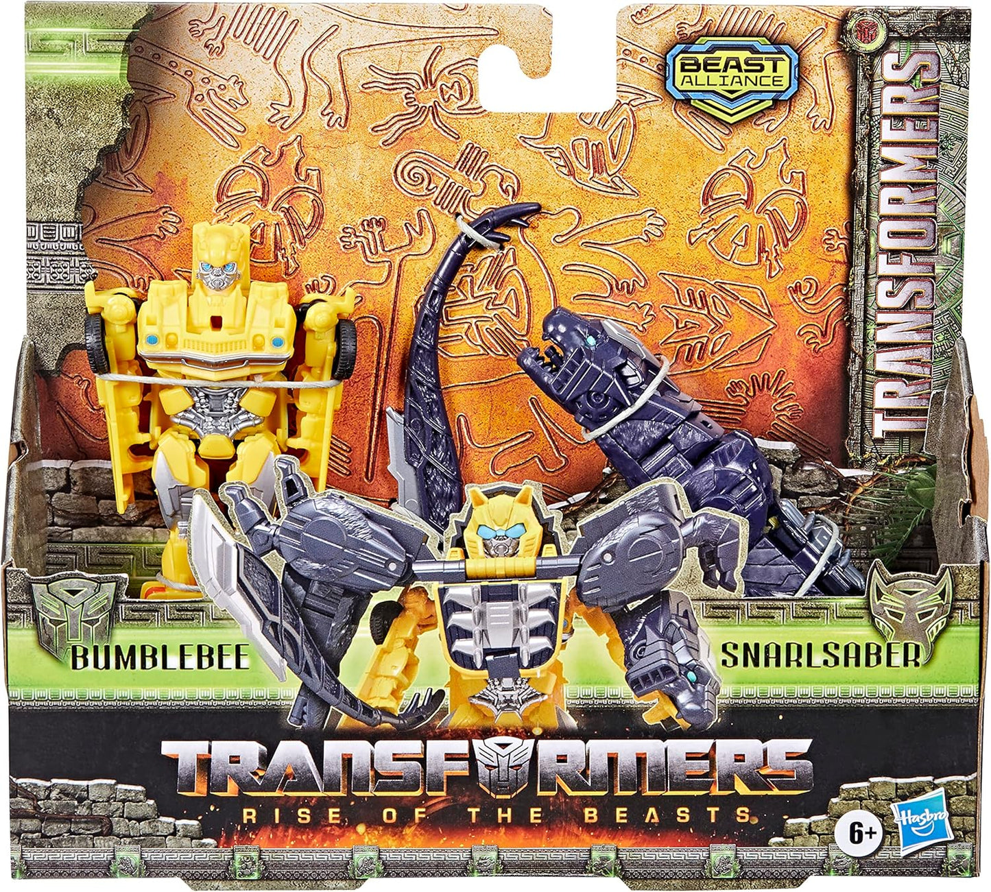 Transformers: Rise of The Beasts Movie, Beast Alliance, Beast Combiners 2-Pack Bumblebee & Snarlsaber Toys